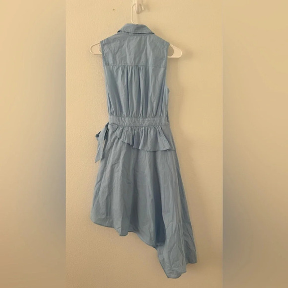 Anthropologie Maeve Asymmetrical Sleeveless Shirt Dress Preppy Boho NWT 2 - Picture 3 of 12